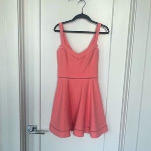 Elizabeth & James Lalita Fit and Flare Dress in Tiger Lily Pink